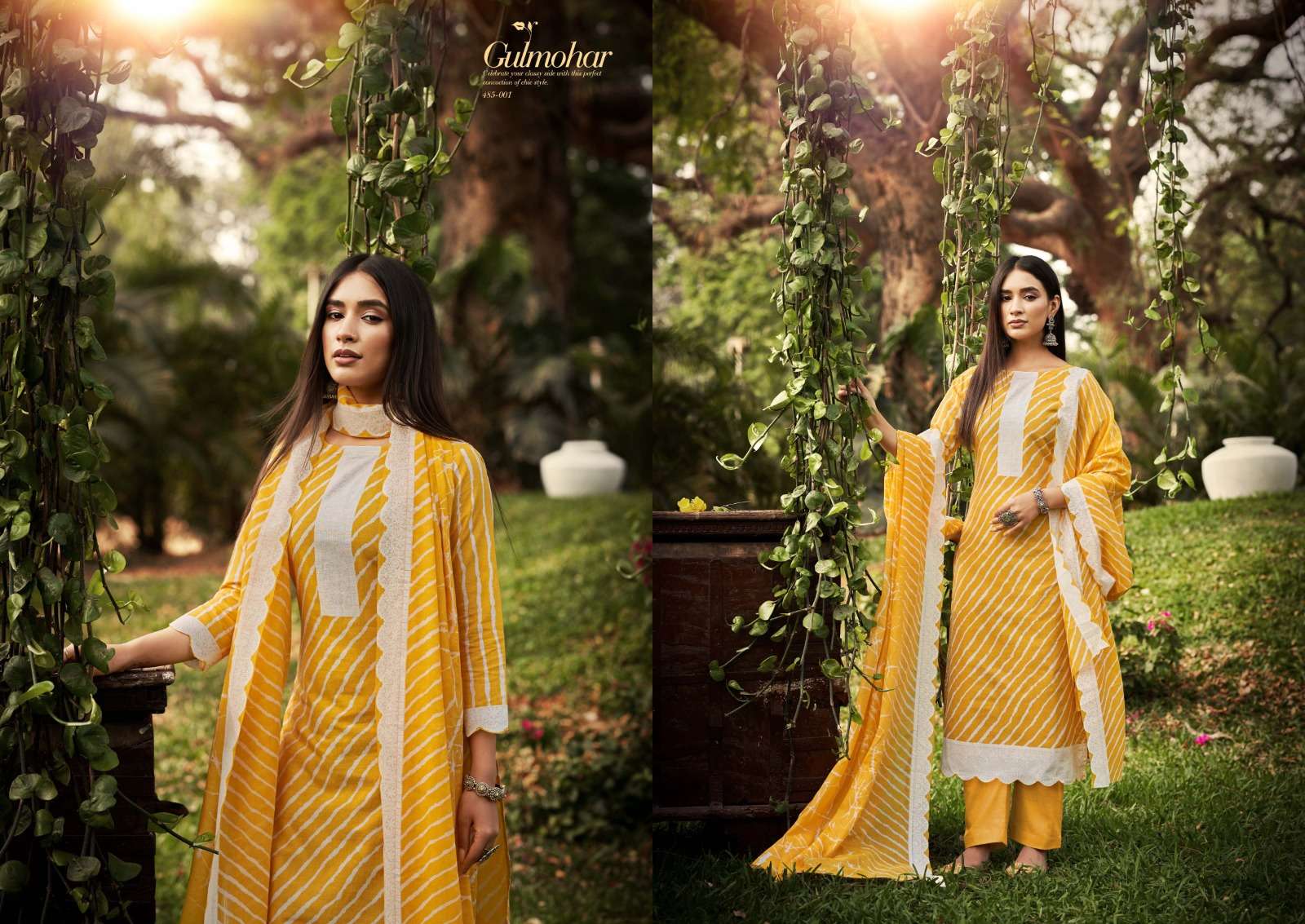 Gulmohar 485 Series By Zulfat 485-001 To 485-010 Series Beautiful Festive Suits Colorful Stylish Fancy Casual Wear & Ethnic Wear Pure Cotton Print Dresses At Wholesale Price