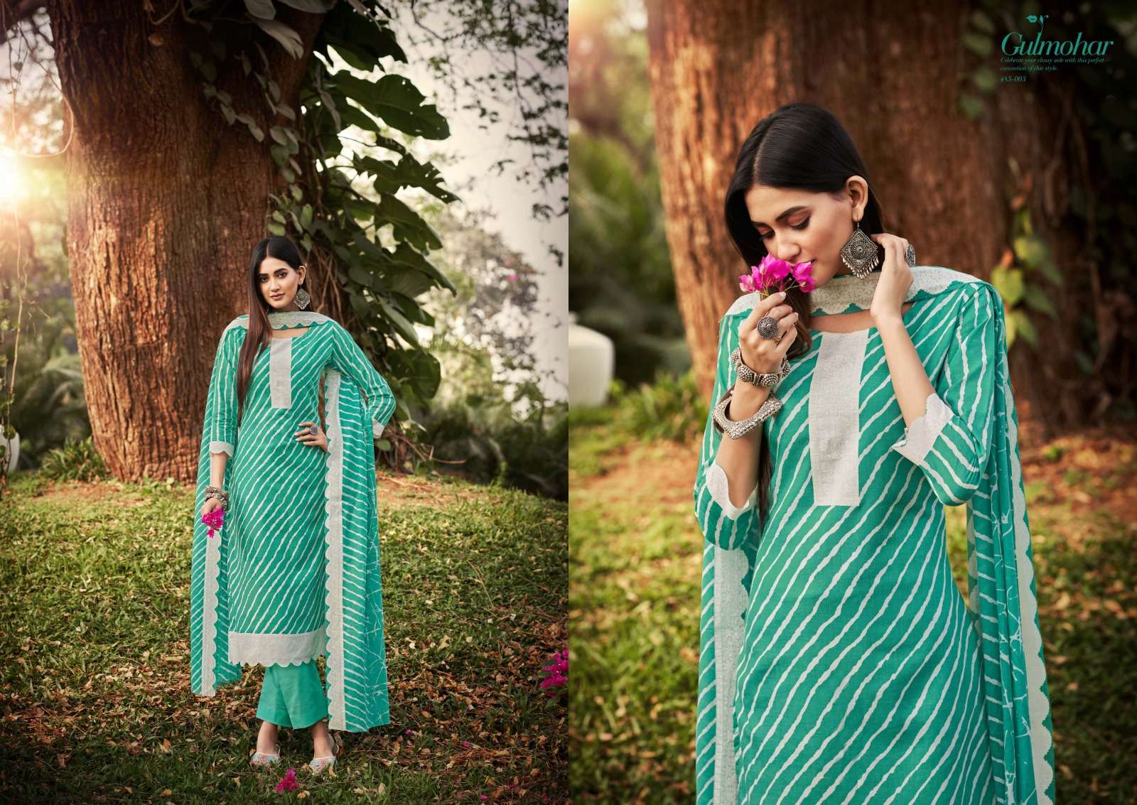 Gulmohar 485 Series By Zulfat 485-001 To 485-010 Series Beautiful Festive Suits Colorful Stylish Fancy Casual Wear & Ethnic Wear Pure Cotton Print Dresses At Wholesale Price