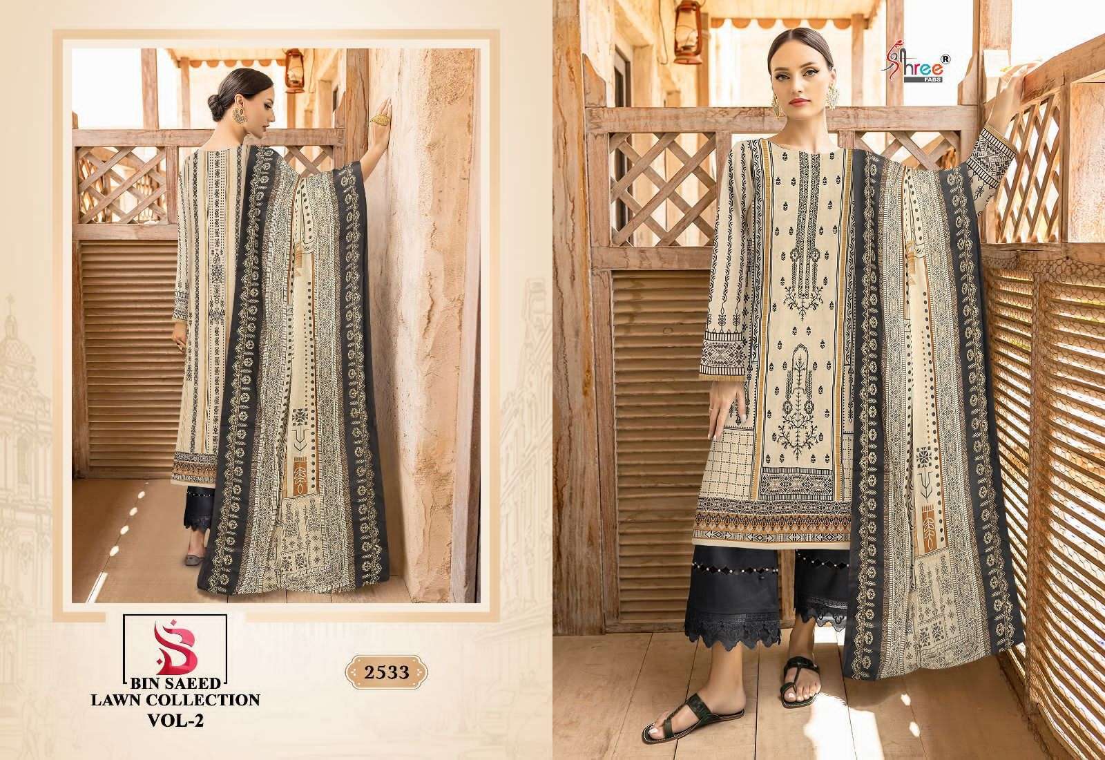 Bin Saeed Lawn Collection Vol-2 Nx By Shree Fabs Beautiful Pakistani Suits Colorful Stylish Fancy Casual Wear & Ethnic Wear Pure Lawn Embroidered Dresses At Wholesale Price