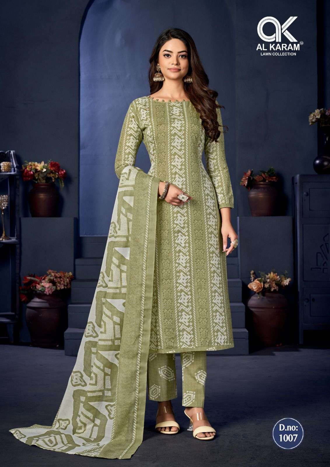 Sahiba By Al Karam Lawn Collection 1001 To 1010 Series Designer Festive Suits Beautiful Fancy Stylish Colorful Party Wear & Occasional Wear Pure Cotton Printed Dresses At Wholesale Price