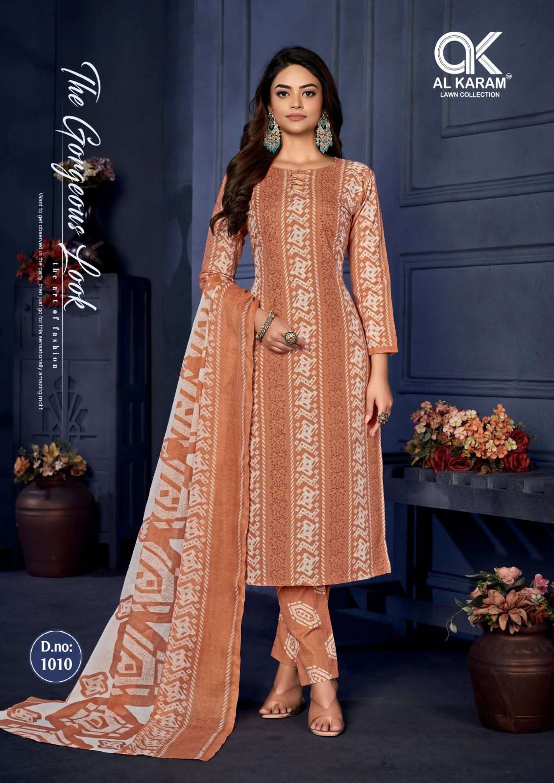 Sahiba By Al Karam Lawn Collection 1001 To 1010 Series Designer Festive Suits Beautiful Fancy Stylish Colorful Party Wear & Occasional Wear Pure Cotton Printed Dresses At Wholesale Price