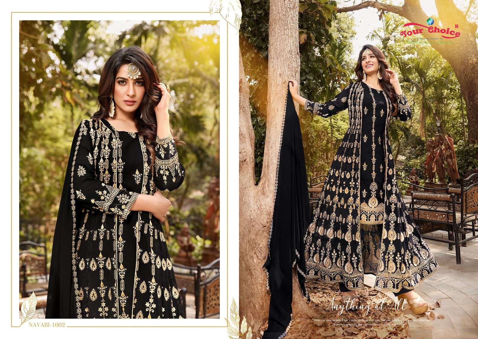 Navabi By Your Choice 1001 To 1006 Series Beautiful Festive Suits Colorful Stylish Fancy Casual Wear & Ethnic Wear Georgette Embroidered Dresses At Wholesale Price