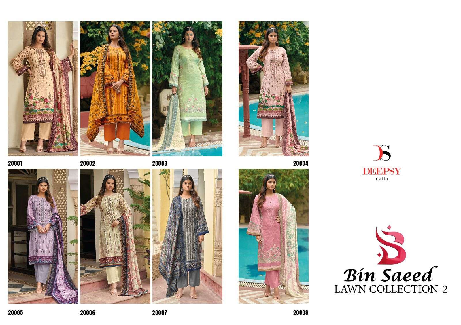 Bin Saeed Vol-2 By Deepsy Suits 20001 To 20008 Series Beautiful Pakistani Suits Colorful Stylish Fancy Casual Wear & Ethnic Wear Pure Cotton Embroidered Dresses At Wholesale Price