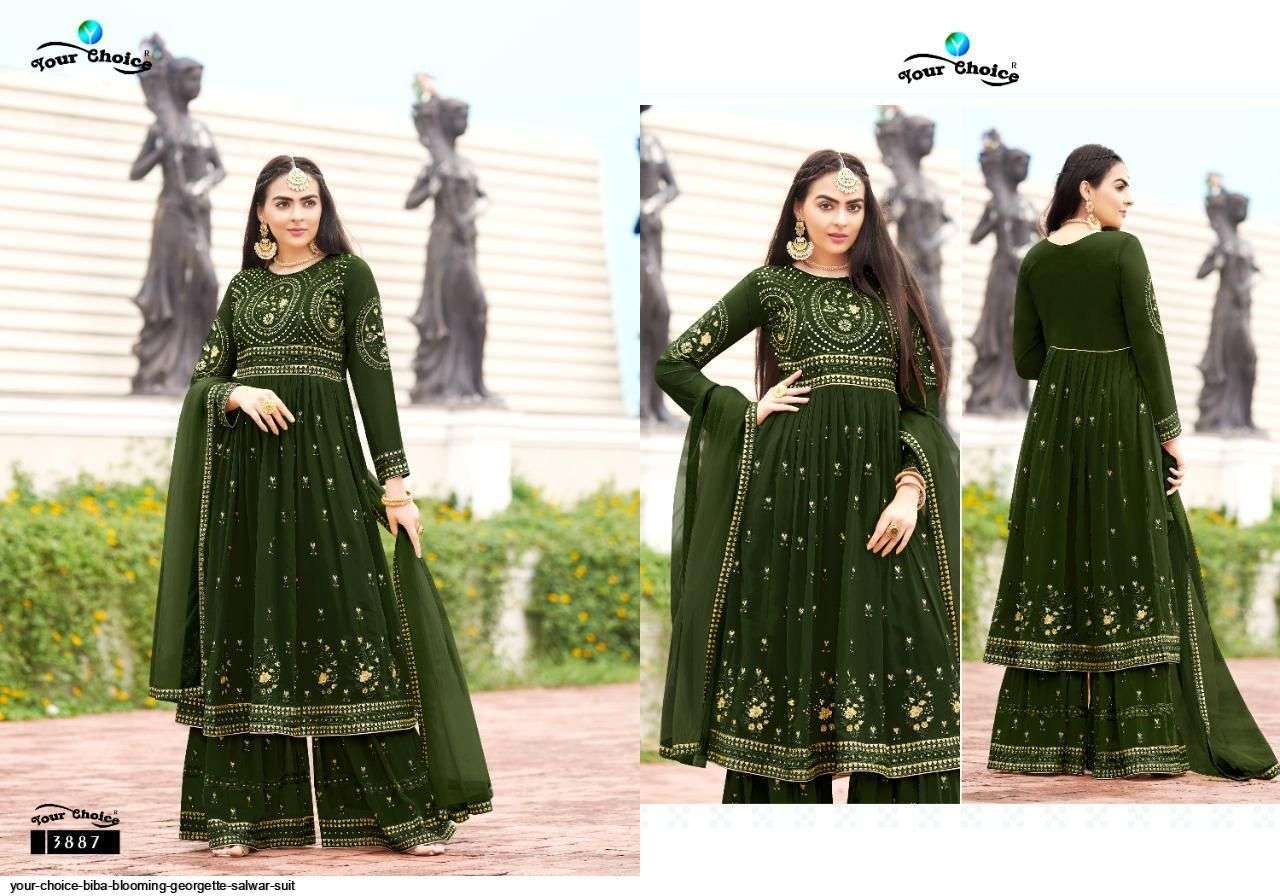 BIBA BY YOUR CHOICE 3887 TO 3891 SERIES BEAUTIFUL STYLISH SHARARA SUITS FANCY COLORFUL CASUAL WEAR