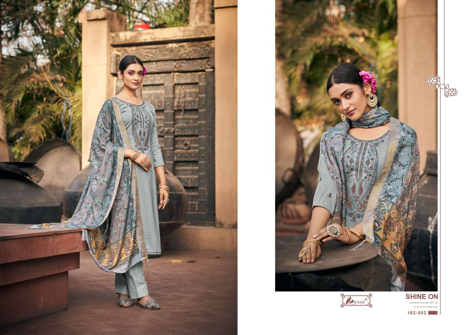 Alfaz By Kesar 162-001 To 162-006 Series Designer Festive Suits Collection Beautiful Stylish Fancy Colorful Party Wear & Occasional Wear Muslin Linen Silk Dresses At Wholesale Price