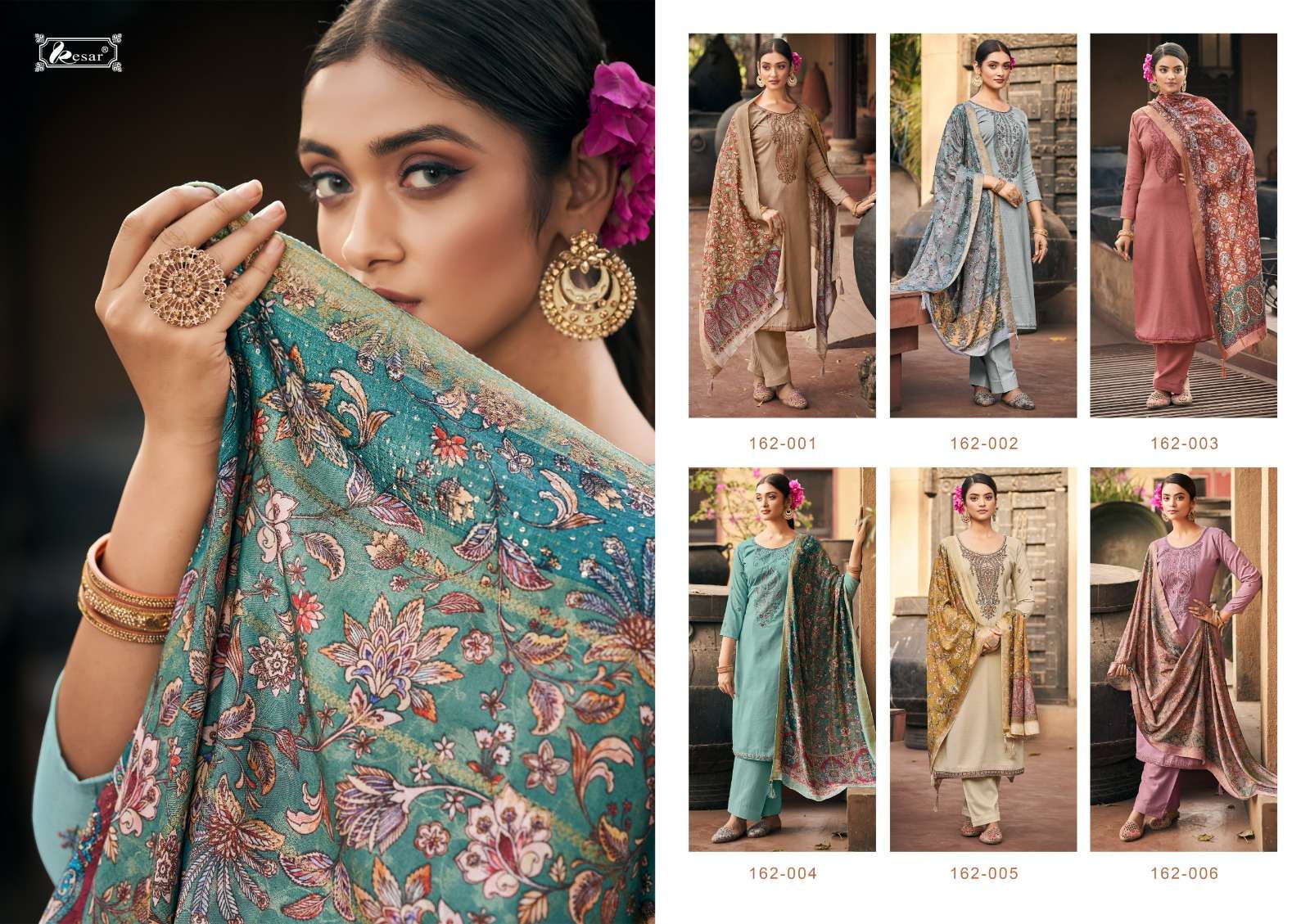 Alfaz By Kesar 162-001 To 162-006 Series Designer Festive Suits Collection Beautiful Stylish Fancy Colorful Party Wear & Occasional Wear Muslin Linen Silk Dresses At Wholesale Price