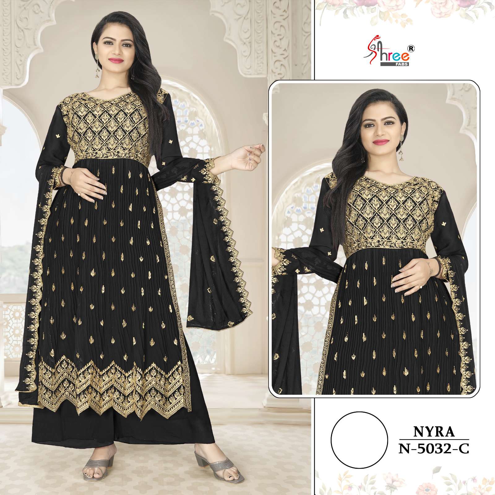 Shree Fabs Hit Design N-5032 Colours By Shree Fabs N-5032 To N-5032-D Series Pakistani Suits Beautiful Fancy Colorful Stylish Party Wear & Occasional Wear Faux Georgette Embroidered Dresses At Wholesale Price