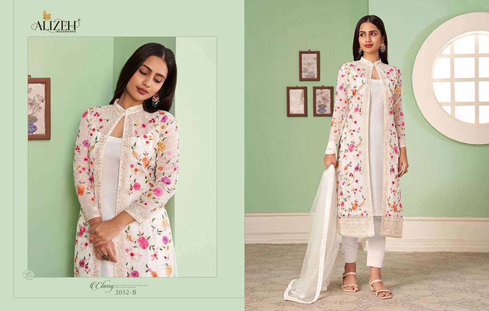 Murad Vol-10 By Alizeh 2052-A To 2052-D Series Designer Festive Suits Collection Beautiful Stylish Fancy Colorful Party Wear & Occasional Wear Georgette Dresses At Wholesale Price