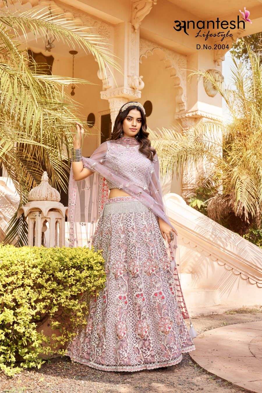 Crop Top Lehenga Vol-2 By Anantesh 2003 To 2004 Series Designer Beautiful Collection Occasional Wear & Party Wear Net Lehengas At Wholesale Price