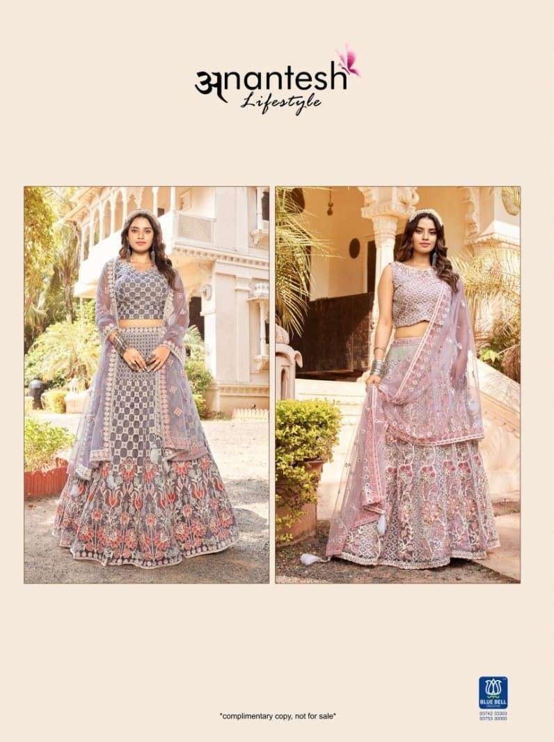 Crop Top Lehenga Vol-2 By Anantesh 2003 To 2004 Series Designer Beautiful Collection Occasional Wear & Party Wear Net Lehengas At Wholesale Price