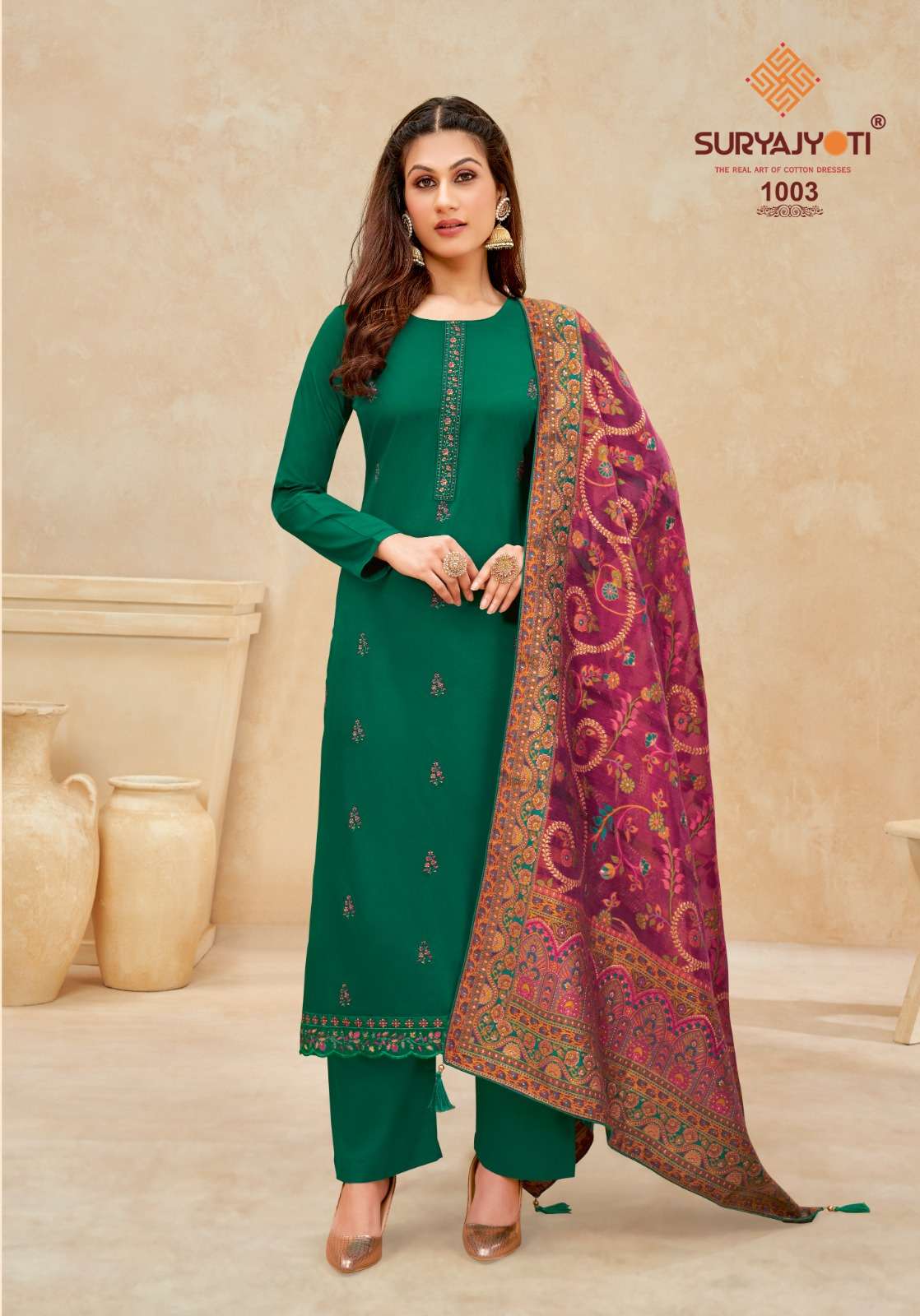 Kainaat Vol-1 By Suryajyoti 1001 To 1006 Series Beautiful Festive Suits Colorful Stylish Fancy Casual Wear & Ethnic Wear Jam Satin Dresses At Wholesale Price