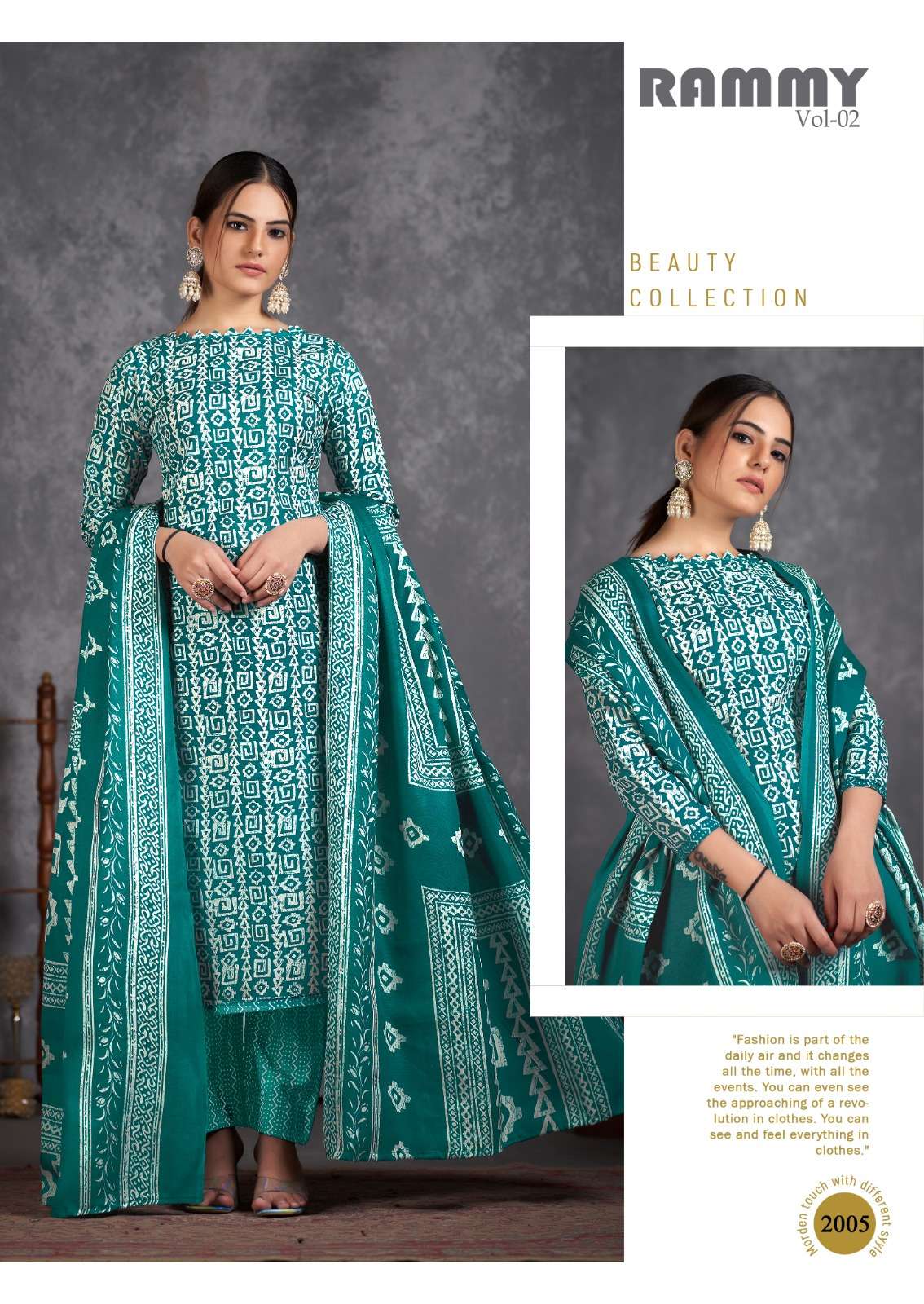 Rammy Vol-2 By Skt Suits 2001 To 2012 Series Beautiful Festive Suits Colorful Stylish Fancy Casual Wear & Ethnic Wear Soft Cotton Print Dresses At Wholesale Price
