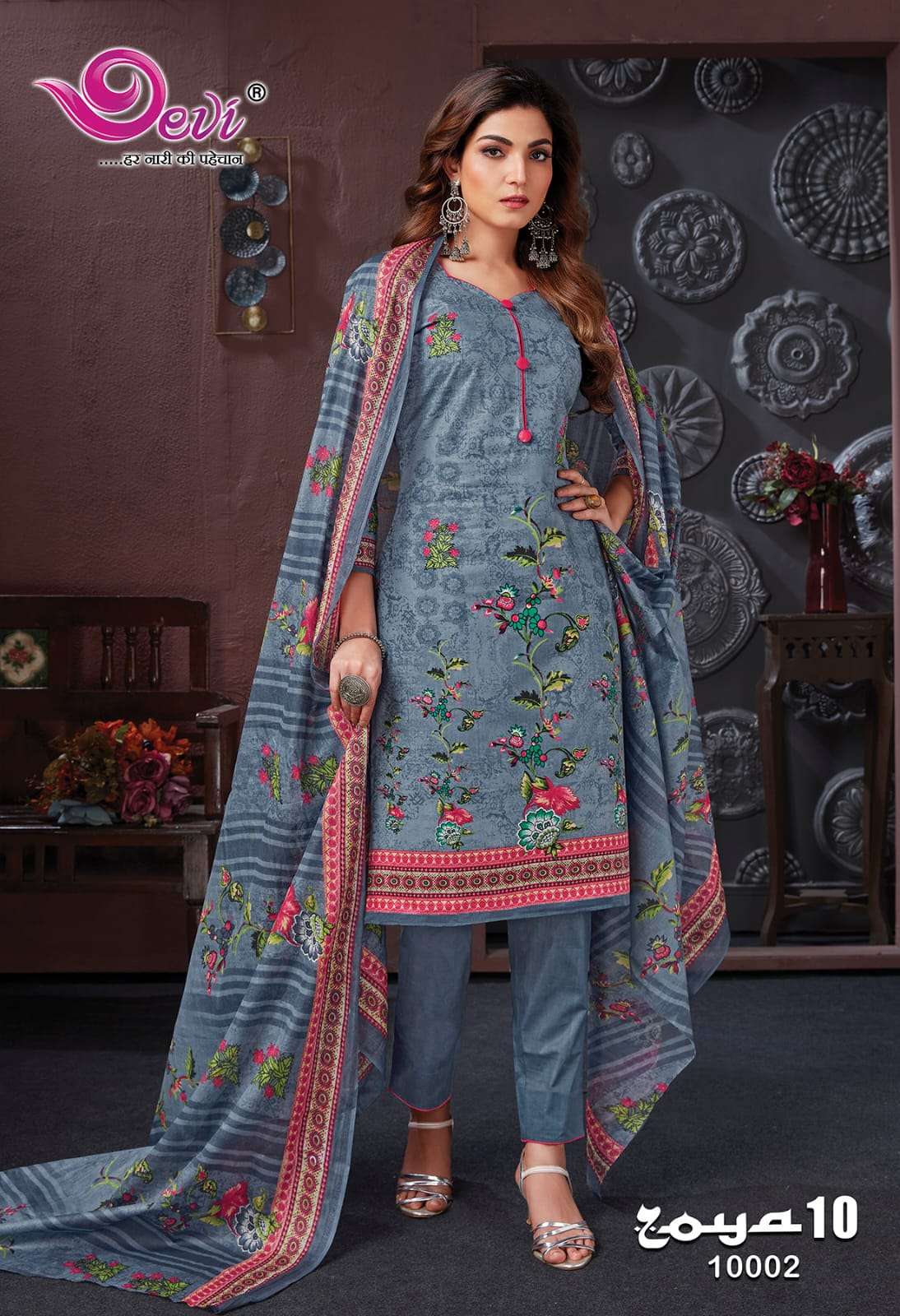 Zoya Vol-10 By Devi 10001 To 10012 Series Beautiful Festive Suits Colorful Stylish Fancy Casual Wear & Ethnic Wear Soft Cotton Print Dresses At Wholesale Price