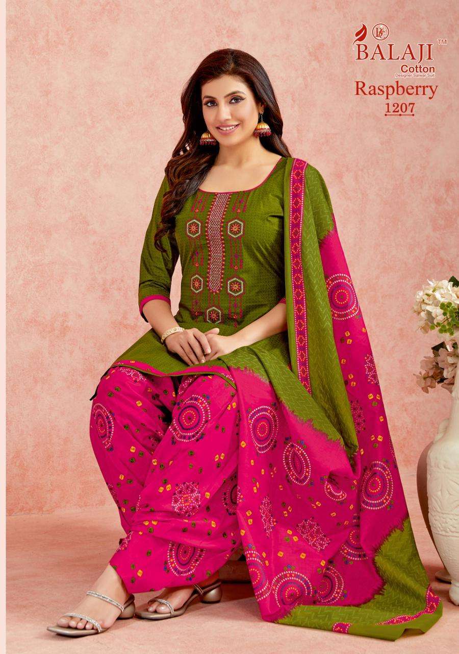 Raspberry Vol-12 By Balaji Cotton 1201 To 1212 Series Beautiful Suits Stylish Colorful Fancy Casual Wear & Ethnic Wear Pure Cotton Print Dresses At Wholesale Price