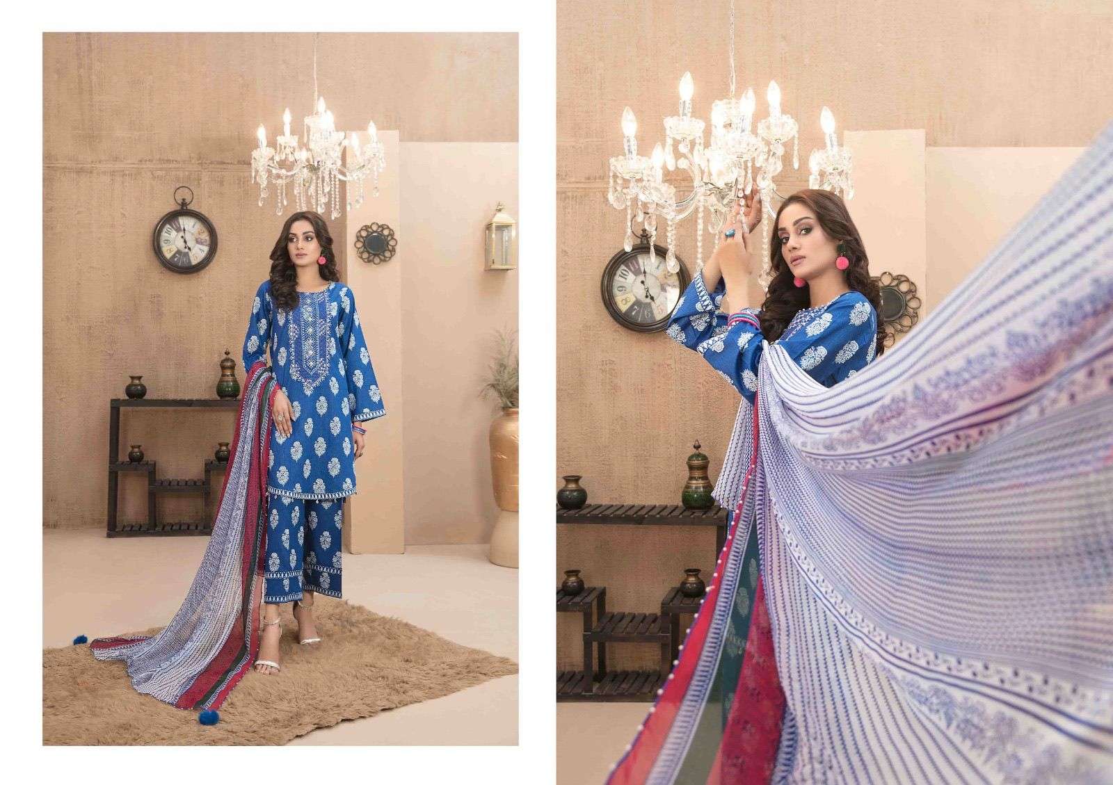 Ezra By Hala 8534 To 8538 Series Beautiful Suits Stylish Colorful Fancy Casual Wear & Ethnic Wear Pure Cambric Cotton Print Dresses At Wholesale Price