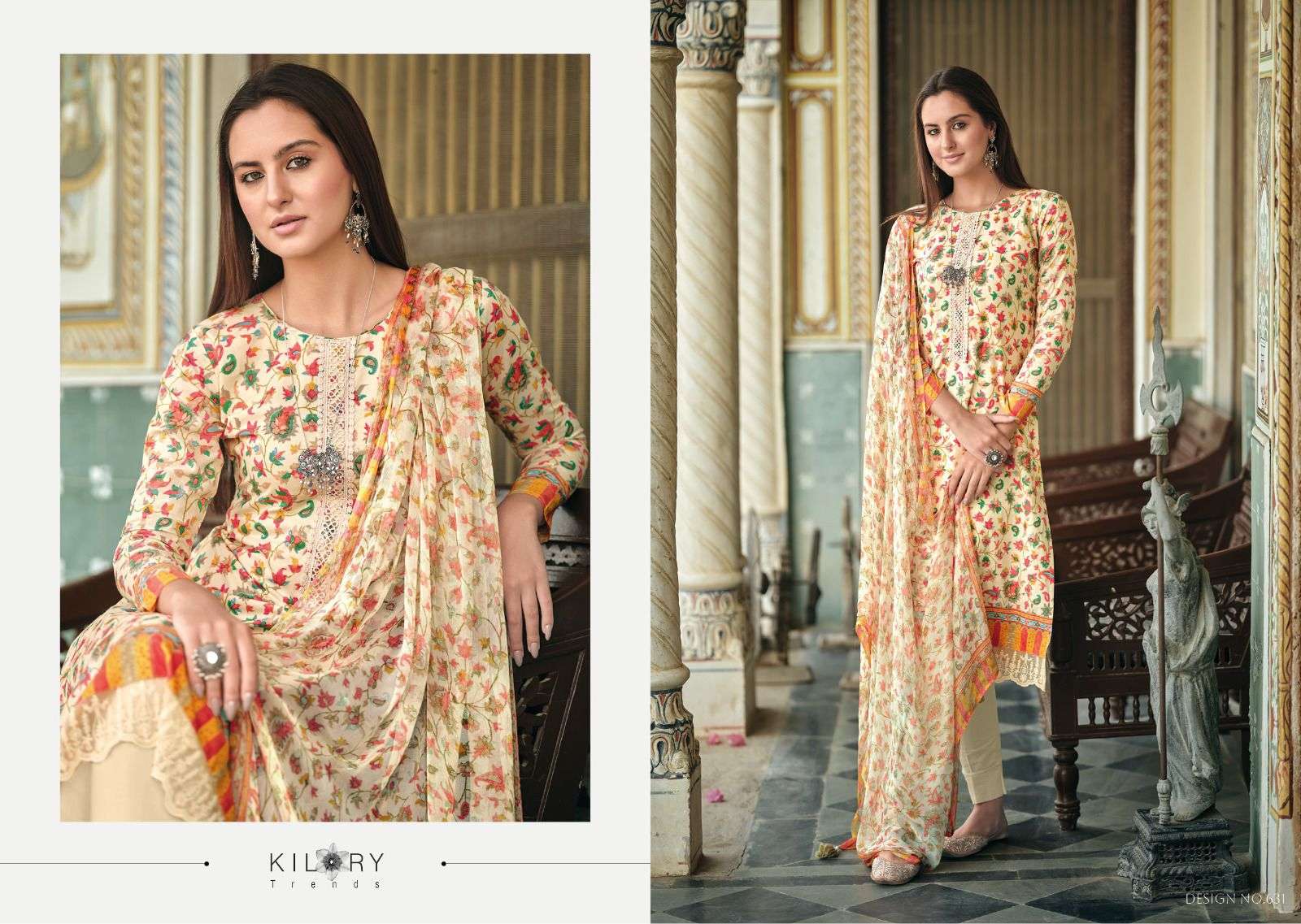Kanikari By Kilory 631 To 638 Series Beautiful Suits Stylish Colorful Fancy Casual Wear & Ethnic Wear Pure Lawn Cotton Print Dresses At Wholesale Price