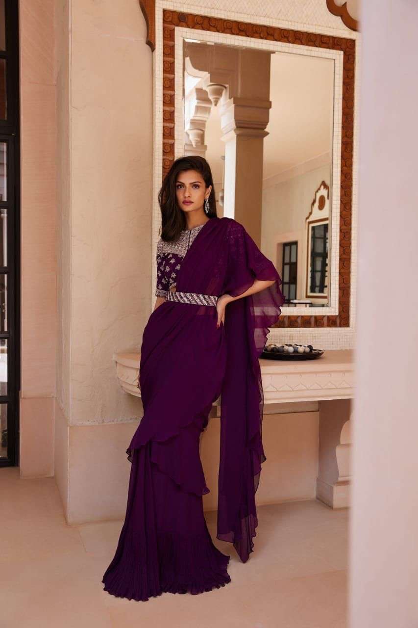 Lg-1650 By Fashid Wholesale Indian Traditional Wear Collection Beautiful Stylish Fancy Colorful Party Wear & Occasional Wear Faux Georgette Embroidered Sarees At Wholesale Price