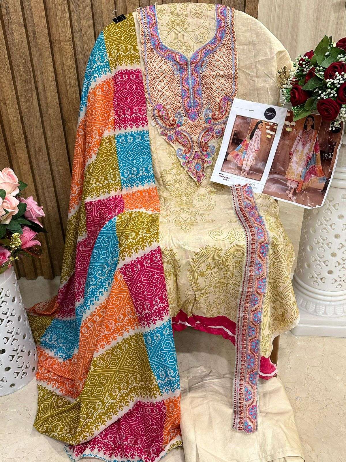 Shoppers Vol-1 By Mehboob Tex Designer Pakistani Suits Beautiful Fancy Colorful Stylish Party Wear & Occasional Wear Pure Cotton Print Dresses At Wholesale Price