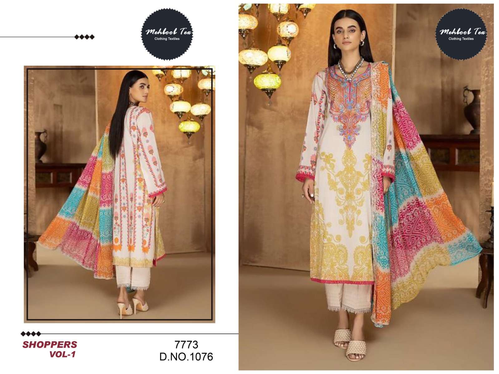 Shoppers Vol-1 By Mehboob Tex Designer Pakistani Suits Beautiful Fancy Colorful Stylish Party Wear & Occasional Wear Pure Cotton Print Dresses At Wholesale Price