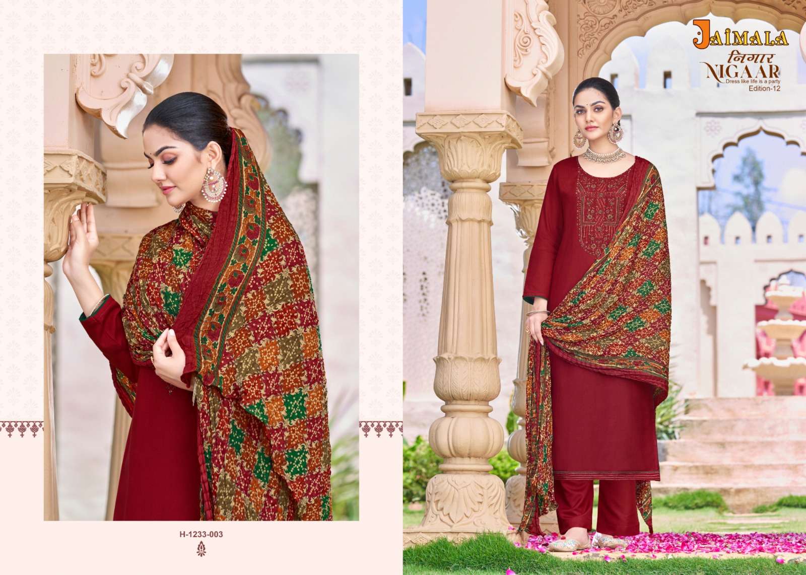 Nigaar Vol-12 By Jaimala 1233-001 To 1233-008 Series Beautiful Stylish Suits Fancy Colorful Casual Wear & Ethnic Wear & Ready To Wear Pure Rayon Slub Print Dresses At Wholesale Price