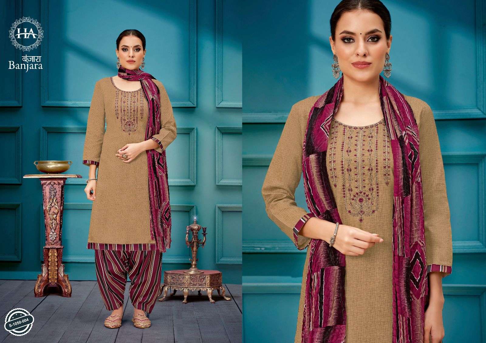 Banjara By Harshit Fashion Hub 1050-001 To 1050-008 Series Beautiful Festive Suits Colorful Stylish Fancy Casual Wear & Ethnic Wear Pure Cotton Dresses At Wholesale Price