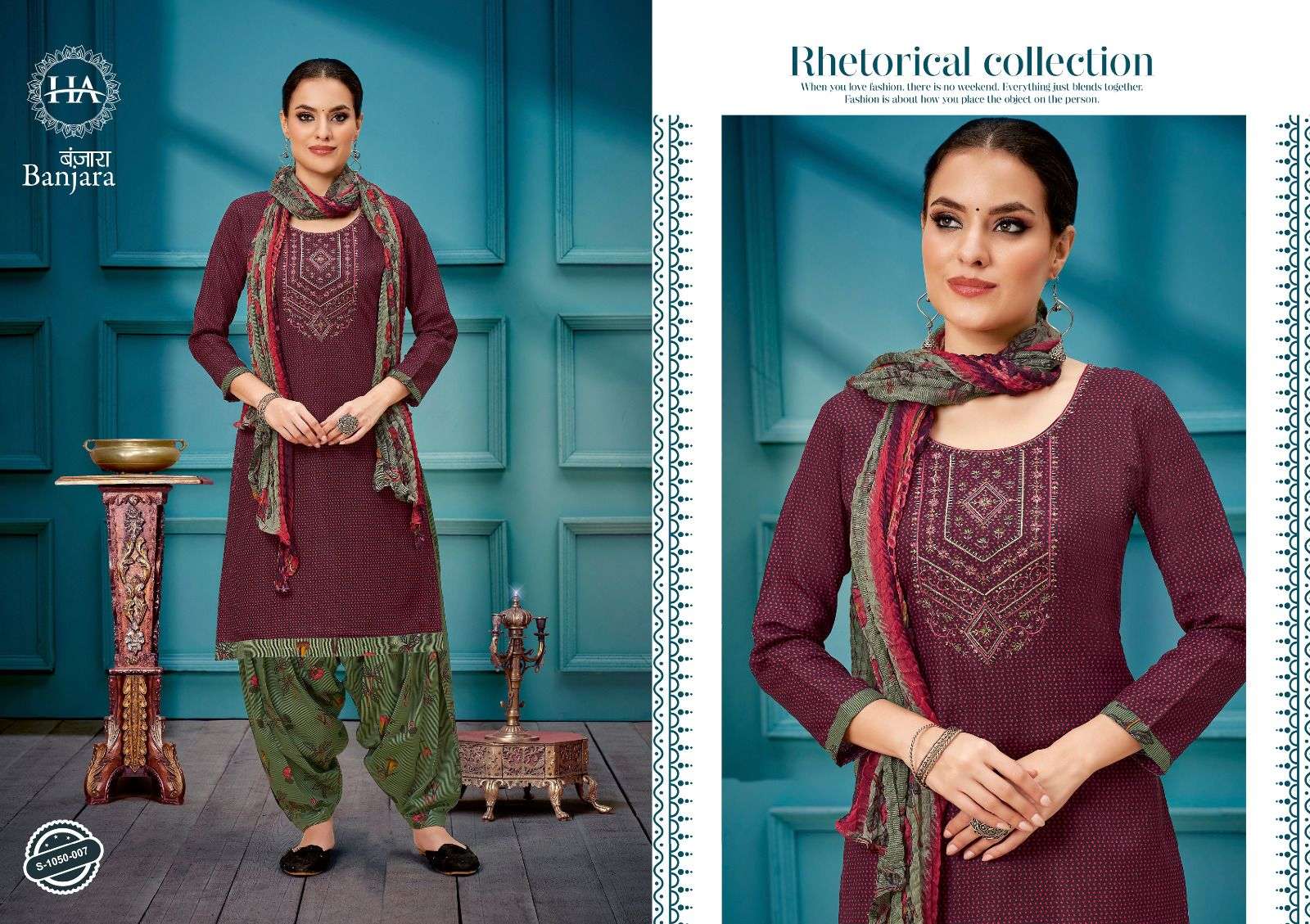 Banjara By Harshit Fashion Hub 1050-001 To 1050-008 Series Beautiful Festive Suits Colorful Stylish Fancy Casual Wear & Ethnic Wear Pure Cotton Dresses At Wholesale Price
