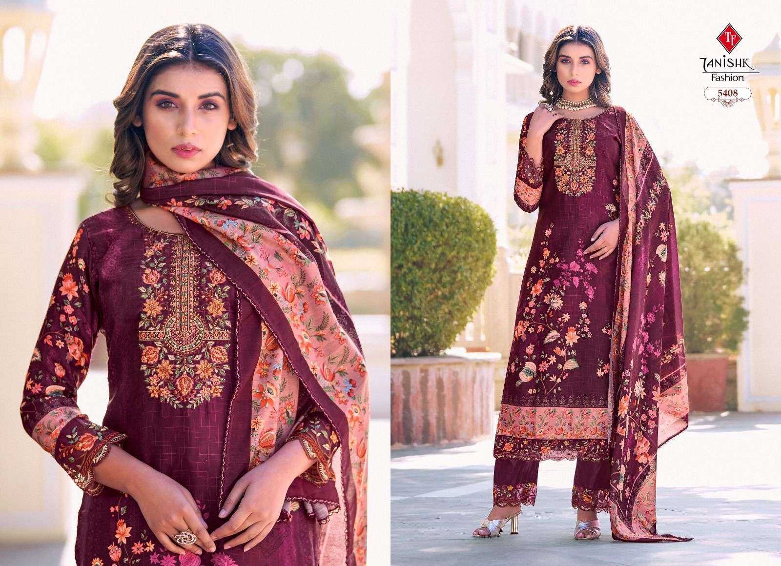 Ibadat By Tanishk Fashion 5401 To 5408 Beautiful Festive Suits Colorful Stylish Fancy Casual Wear & Ethnic Wear Cambric Cotton Print Dresses At Wholesale Price