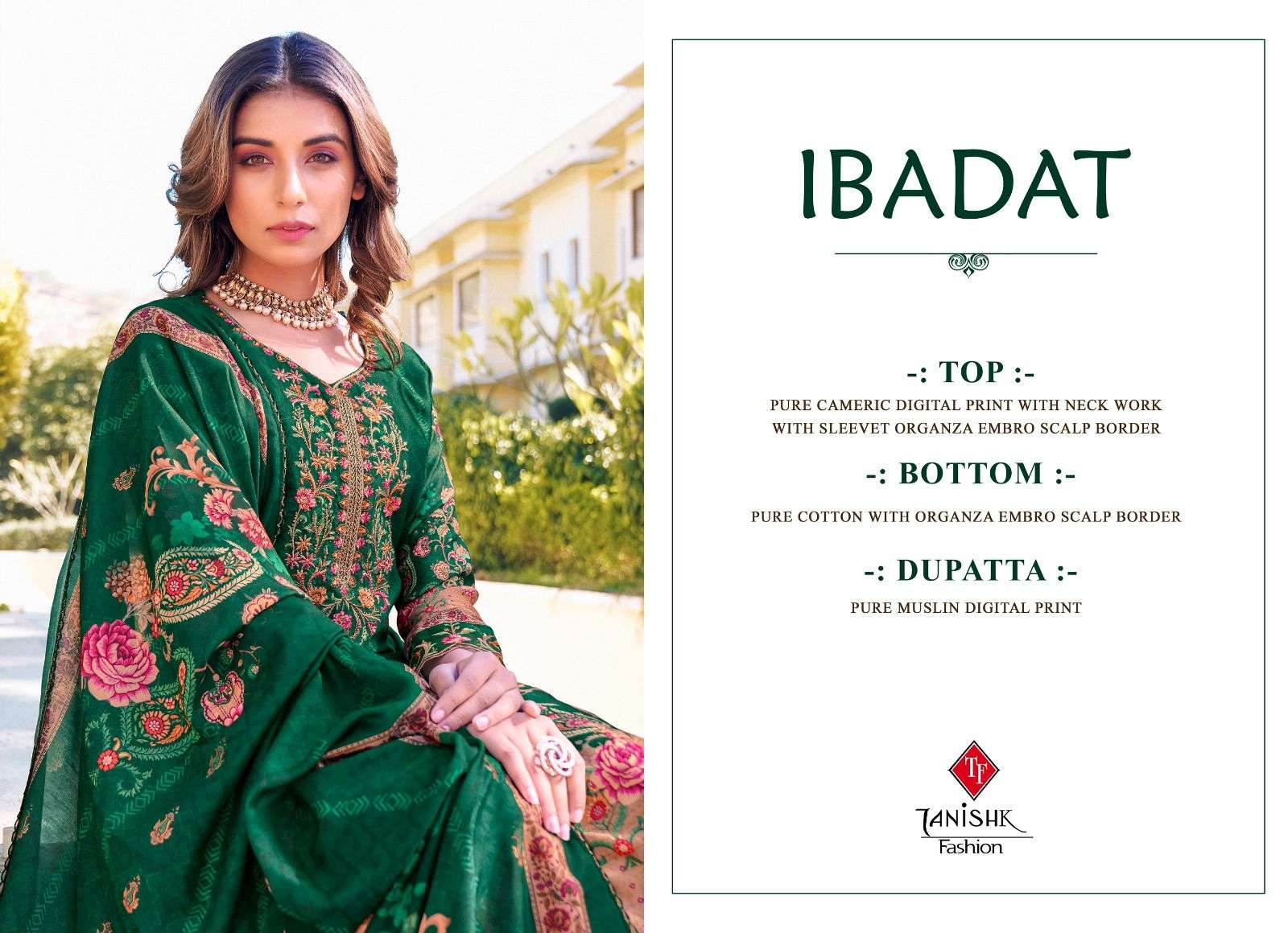 Ibadat By Tanishk Fashion 5401 To 5408 Beautiful Festive Suits Colorful Stylish Fancy Casual Wear & Ethnic Wear Cambric Cotton Print Dresses At Wholesale Price