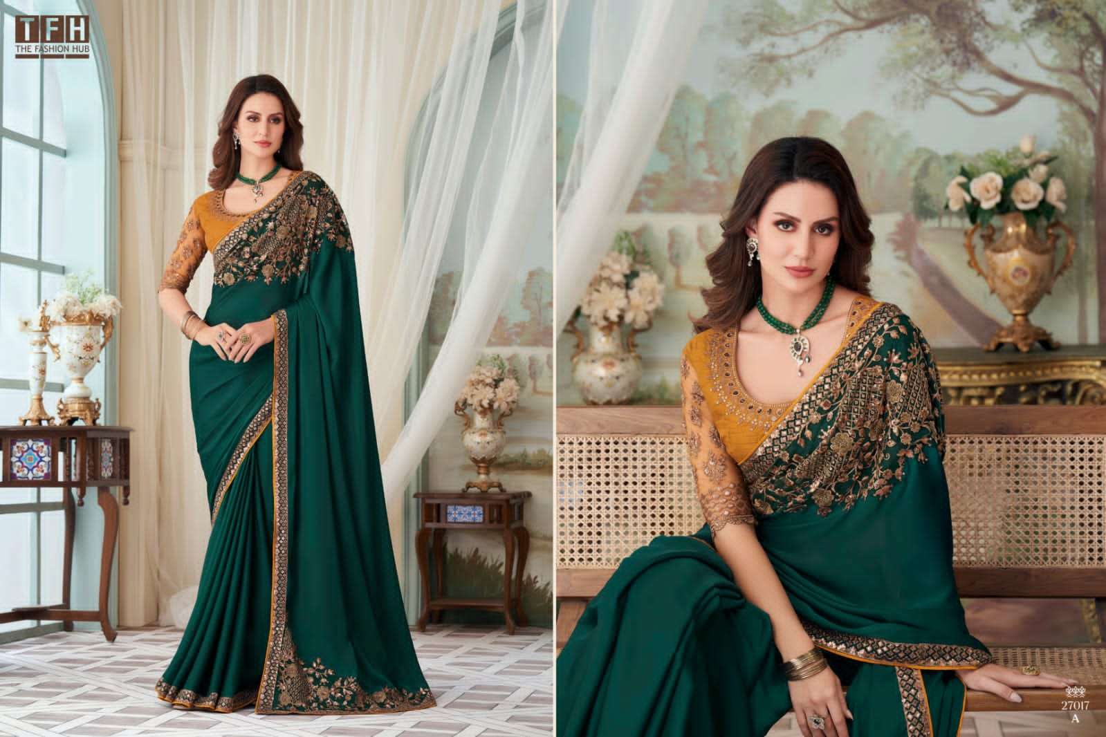Silver Screen 27017 Colours By Tfh 27017-A To 27017-F Series Indian Traditional Wear Collection Beautiful Stylish Fancy Colorful Party Wear & Occasional Wear Silk Sarees At Wholesale Price