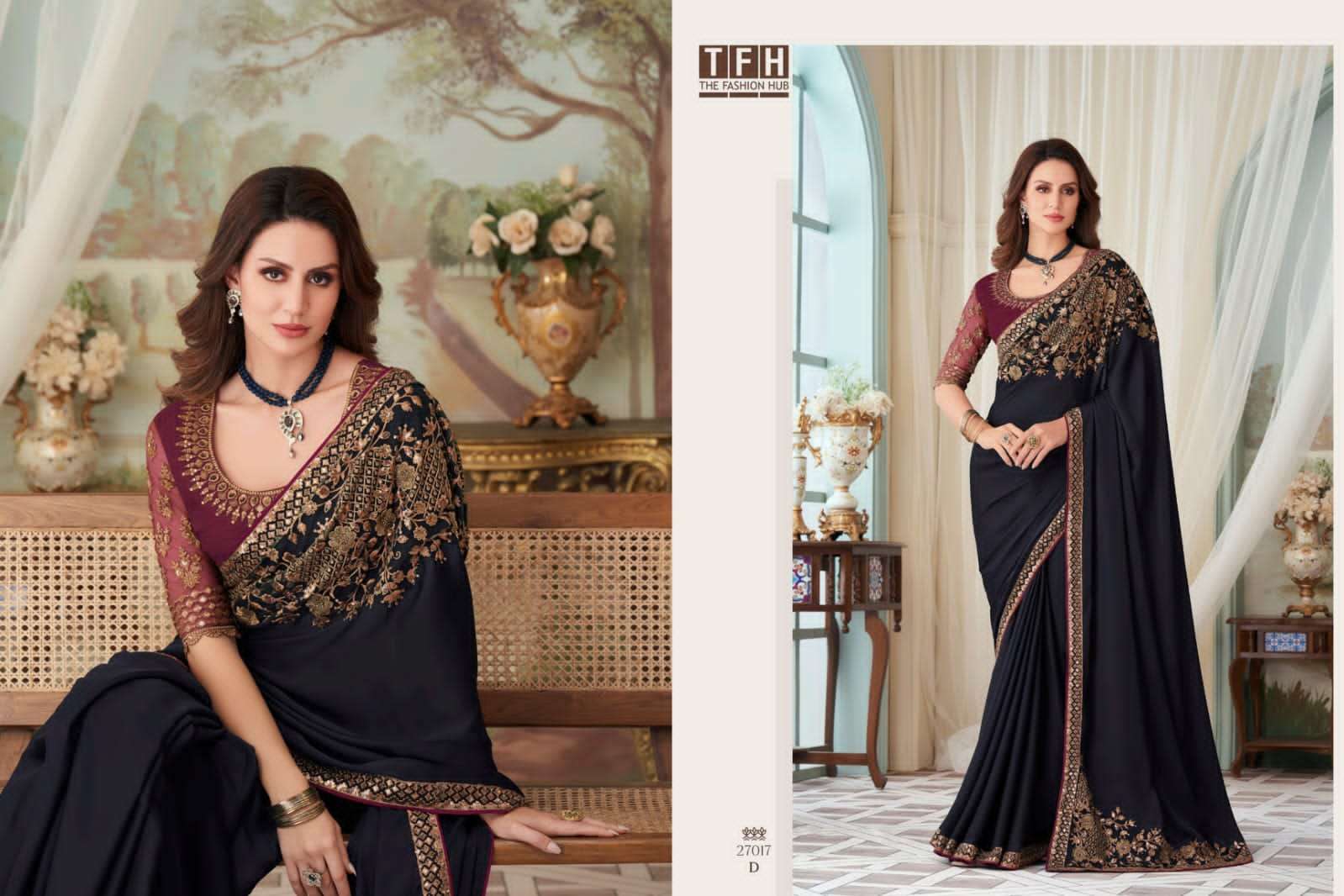 Silver Screen 27017 Colours By Tfh 27017-A To 27017-F Series Indian Traditional Wear Collection Beautiful Stylish Fancy Colorful Party Wear & Occasional Wear Silk Sarees At Wholesale Price