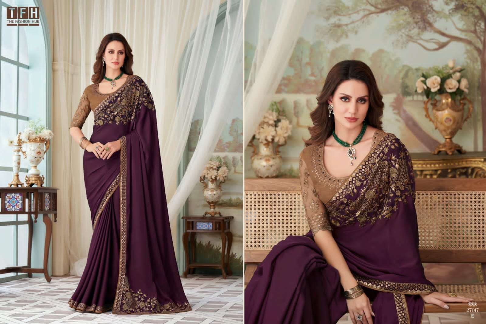 Silver Screen 27017 Colours By Tfh 27017-A To 27017-F Series Indian Traditional Wear Collection Beautiful Stylish Fancy Colorful Party Wear & Occasional Wear Silk Sarees At Wholesale Price