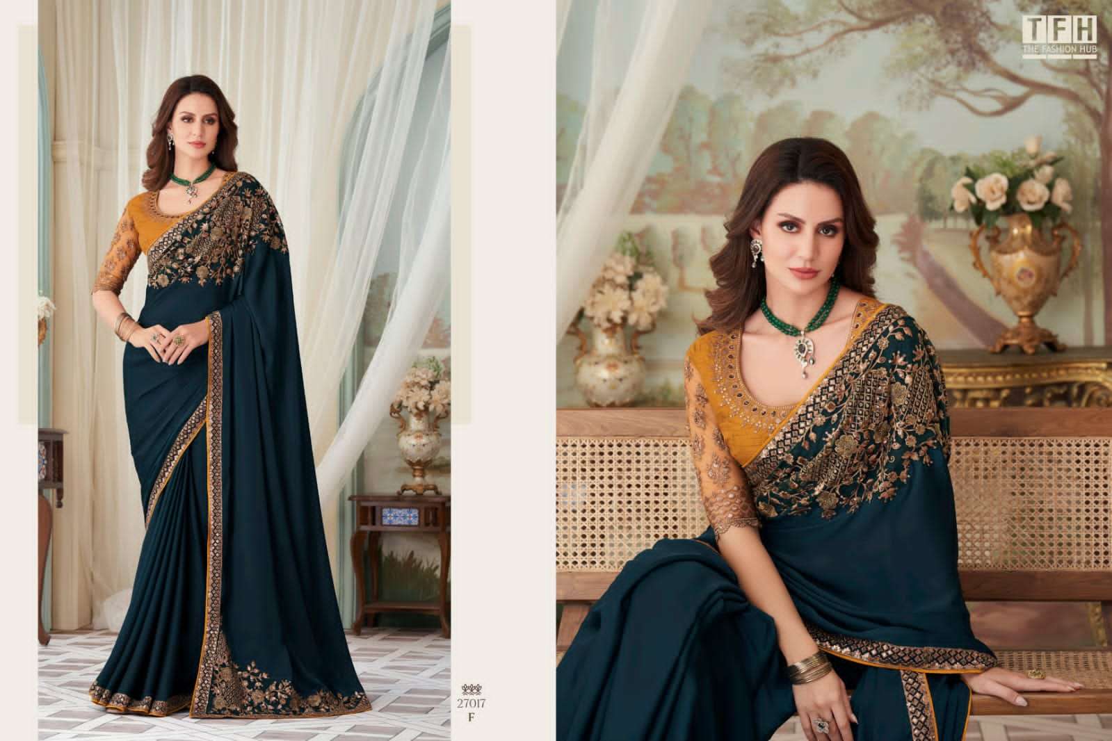 Silver Screen 27017 Colours By Tfh 27017-A To 27017-F Series Indian Traditional Wear Collection Beautiful Stylish Fancy Colorful Party Wear & Occasional Wear Silk Sarees At Wholesale Price