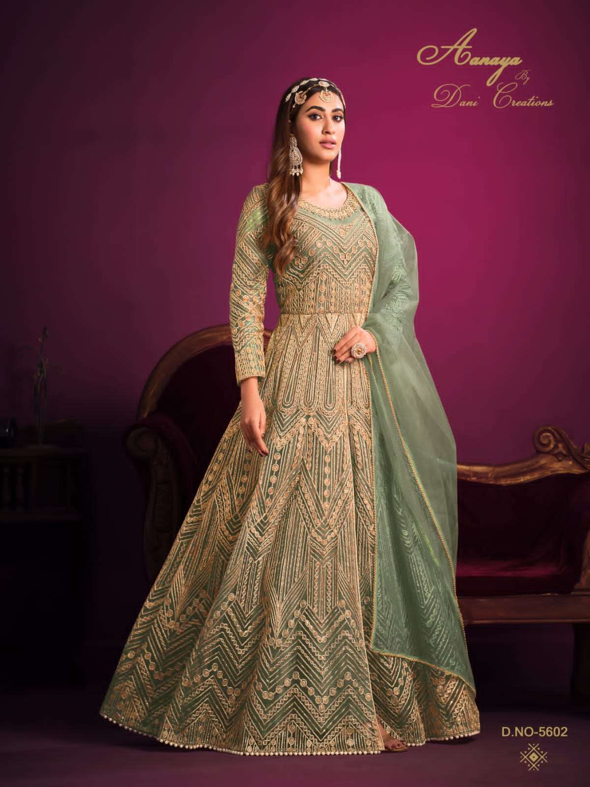Aanaya Vol-156 By Twisha 5601 To 5604 Series Designer Festive Anarkali Suits Collection Beautiful Stylish Fancy Colorful Party Wear & Occasional Wear Net Dresses At Wholesale Price