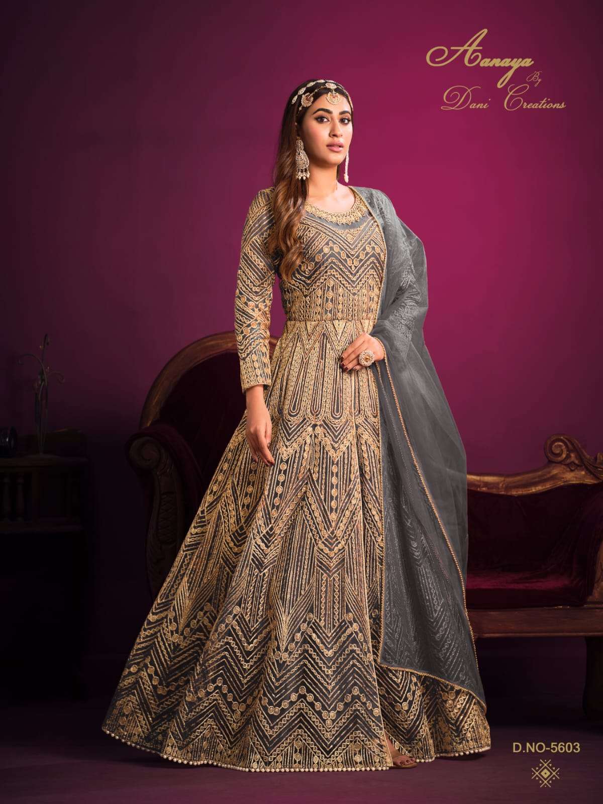 Aanaya Vol-156 By Twisha 5601 To 5604 Series Designer Festive Anarkali Suits Collection Beautiful Stylish Fancy Colorful Party Wear & Occasional Wear Net Dresses At Wholesale Price