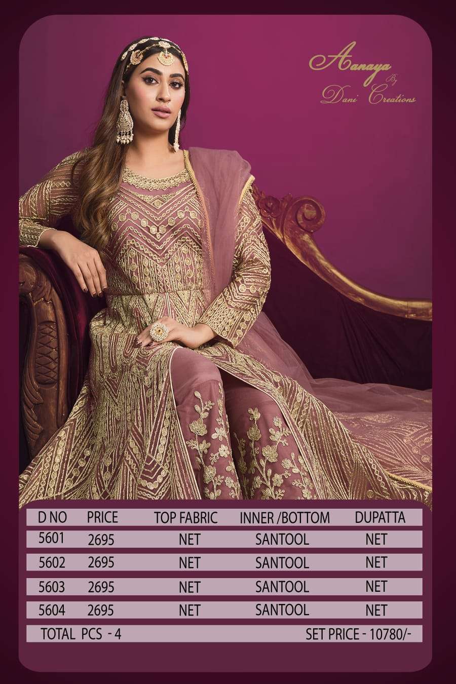 Aanaya Vol-156 By Twisha 5601 To 5604 Series Designer Festive Anarkali Suits Collection Beautiful Stylish Fancy Colorful Party Wear & Occasional Wear Net Dresses At Wholesale Price