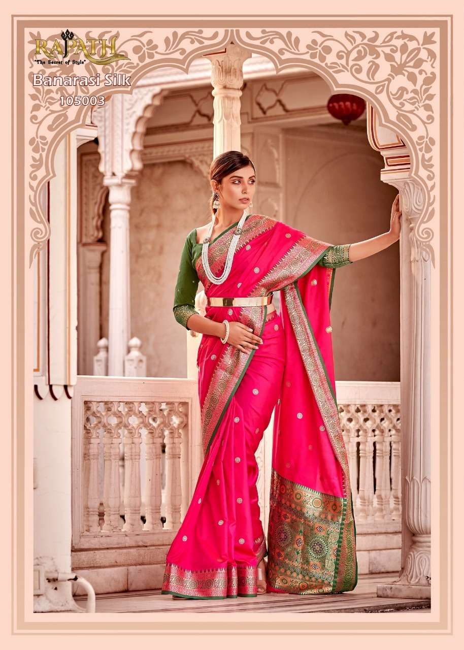 Mrudula Banarasi By Rajpath 105001 To 105006 Series Indian Traditional Wear Collection Beautiful Stylish Fancy Colorful Party Wear & Occasional Wear Soft Banarasi Silk Sarees At Wholesale Price