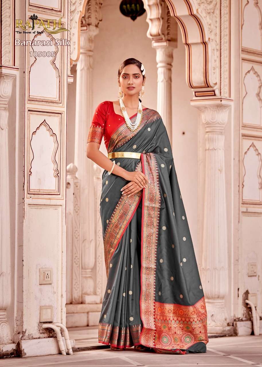 Mrudula Banarasi By Rajpath 105001 To 105006 Series Indian Traditional Wear Collection Beautiful Stylish Fancy Colorful Party Wear & Occasional Wear Soft Banarasi Silk Sarees At Wholesale Price