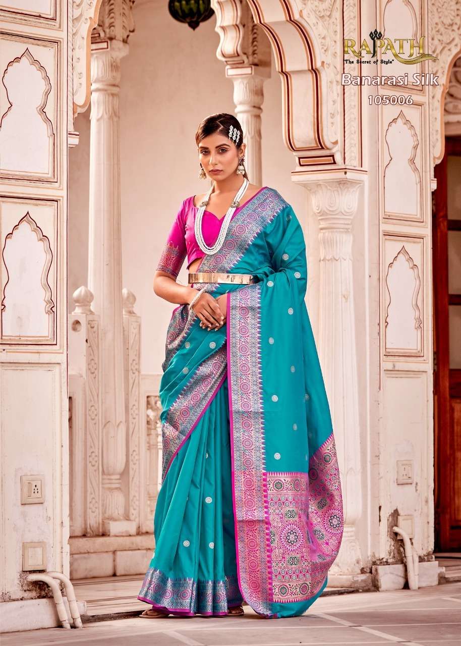 Mrudula Banarasi By Rajpath 105001 To 105006 Series Indian Traditional Wear Collection Beautiful Stylish Fancy Colorful Party Wear & Occasional Wear Soft Banarasi Silk Sarees At Wholesale Price