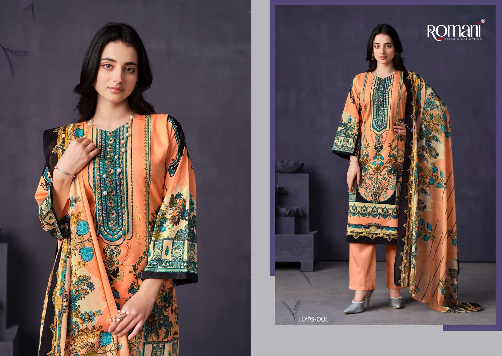 Mareena Vol-12 By Romani 1076-001 To 1076-010 Series Beautiful Stylish Festive Suits Fancy Colorful Casual Wear & Ethnic Wear & Ready To Wear Pure Soft Cotton With Embroidery Dresses At Wholesale Price