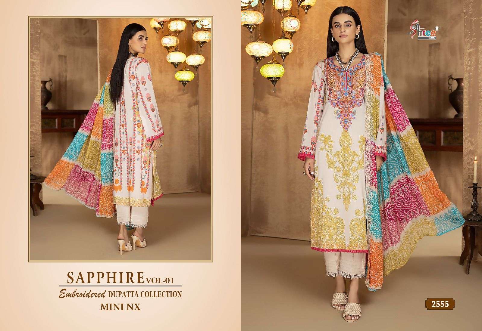 Sapphire Vol-1 Mini Nx By Shree Fabs Designer Pakistani Suits Beautiful Fancy Stylish Colorful Party Wear & Occasional Wear Pure Cotton With Embroidery Dresses At Wholesale Price
