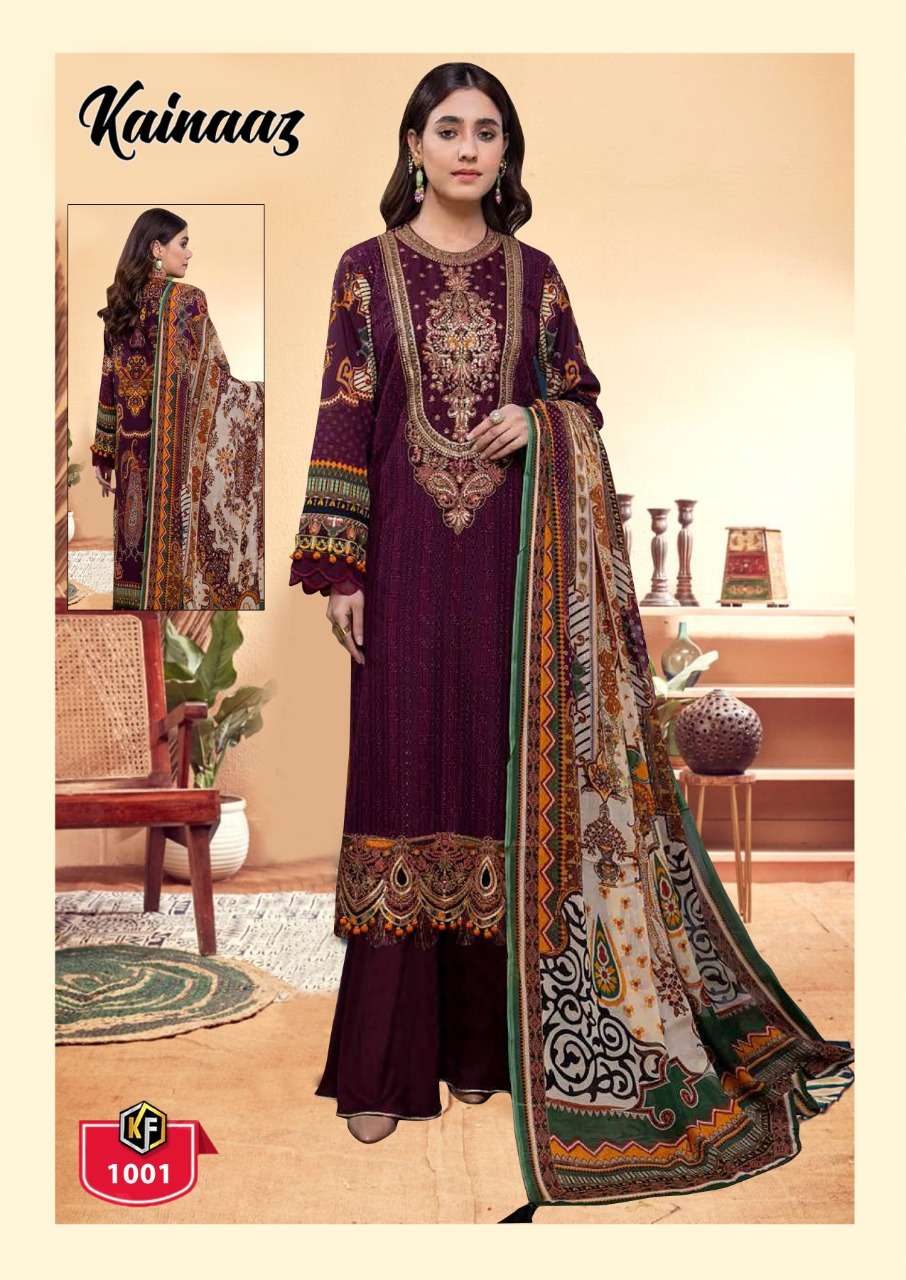Kainaaz By Keval Fab 1001 To 1006 Series Beautiful Festive Suits Colorful Stylish Fancy Casual Wear & Ethnic Wear Pure Cotton Print Dresses At Wholesale Price