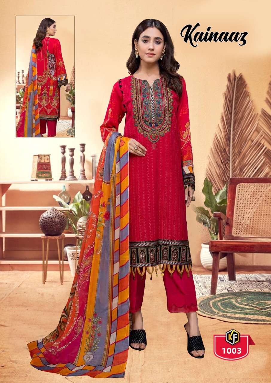 Kainaaz By Keval Fab 1001 To 1006 Series Beautiful Festive Suits Colorful Stylish Fancy Casual Wear & Ethnic Wear Pure Cotton Print Dresses At Wholesale Price