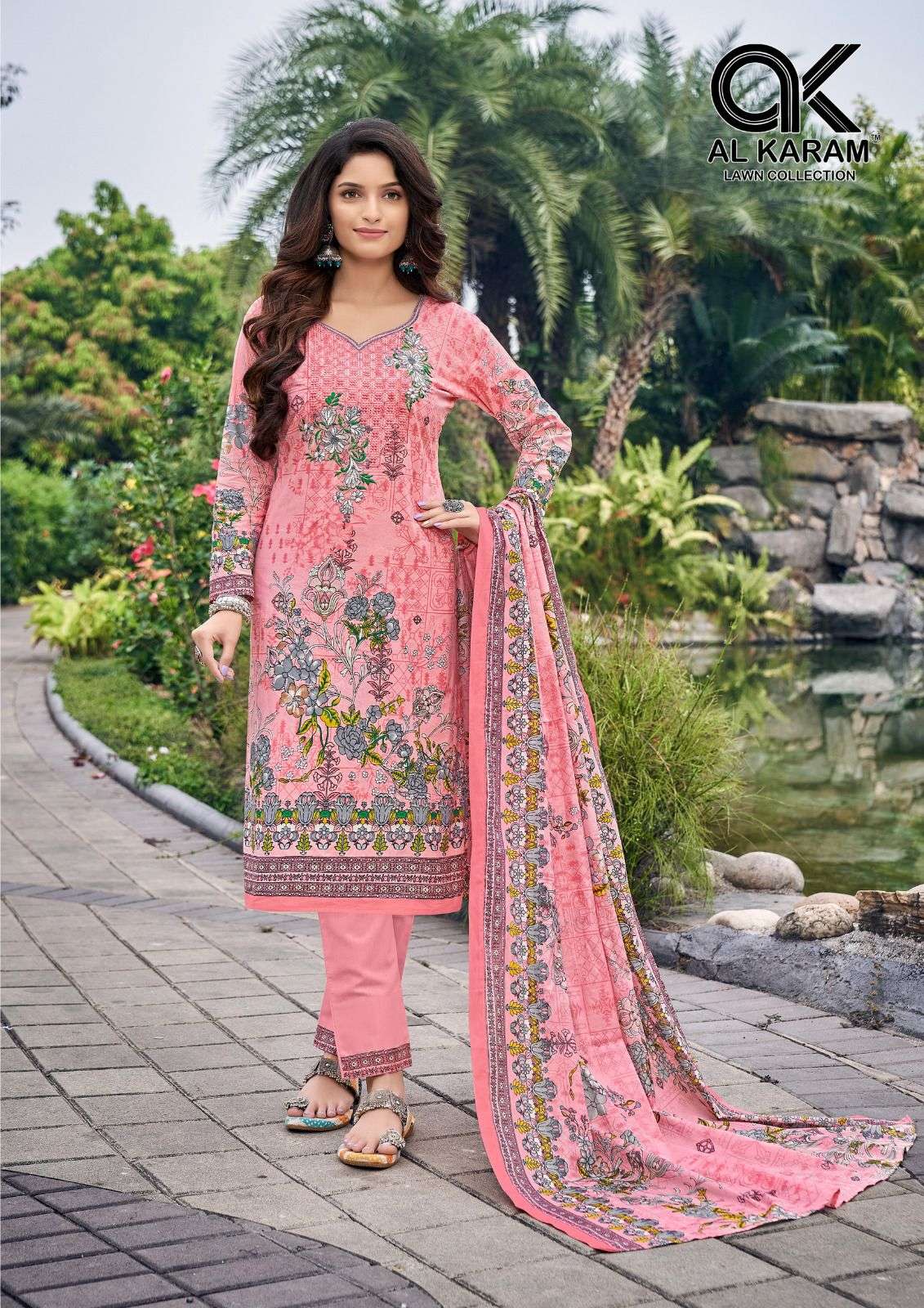 Buraq By AL Karam Lawn Collection 1001 To 1008 Series Beautiful Festive Suits Colorful Stylish Fancy Casual Wear & Ethnic Wear Pure Cambric Print Dresses At Wholesale Price