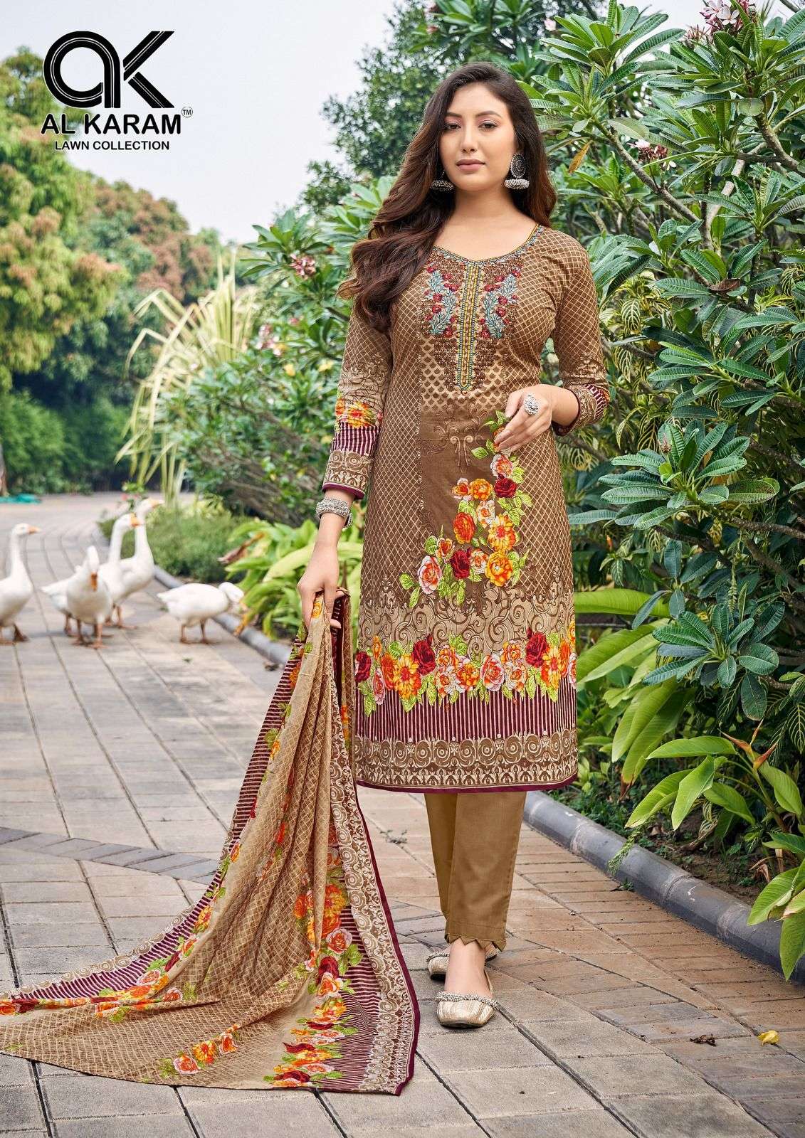 Buraq By AL Karam Lawn Collection 1001 To 1008 Series Beautiful Festive Suits Colorful Stylish Fancy Casual Wear & Ethnic Wear Pure Cambric Print Dresses At Wholesale Price