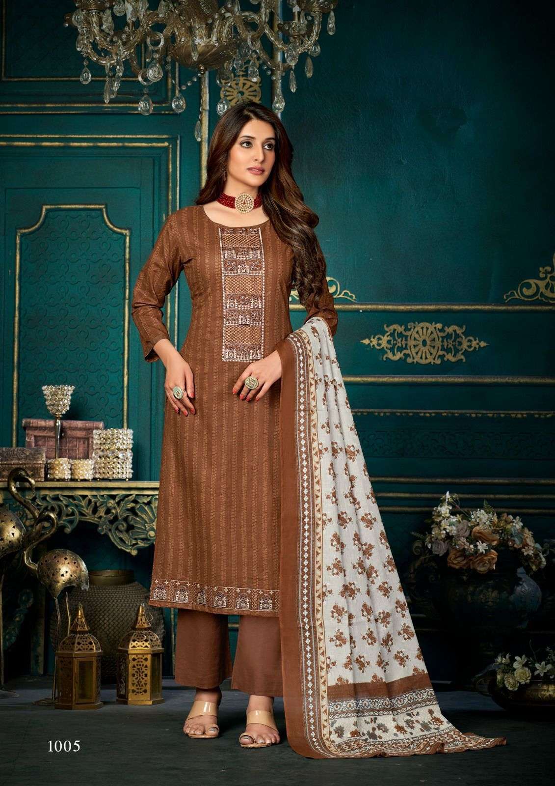 Azara By Yashika Trends 1001 To 1008 Series Beautiful Stylish Pakistani Suits Fancy Colorful Casual Wear & Ethnic Wear & Ready To Wear Heavy Cotton Embroidered Dresses At Wholesale Price