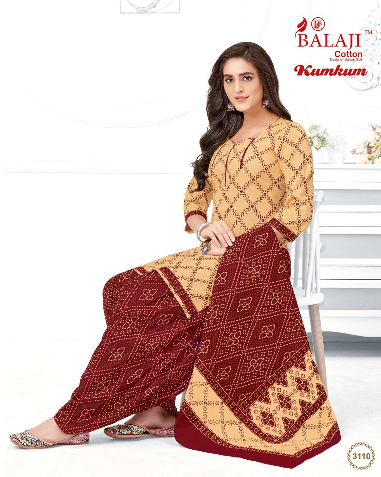 Kumkum Vol-31 By Balaji Cotton 3101 To 3120 Series Beautiful Stylish Festive Suits Fancy Colorful Casual Wear & Ethnic Wear & Ready To Wear Cotton Print Dresses At Wholesale Price