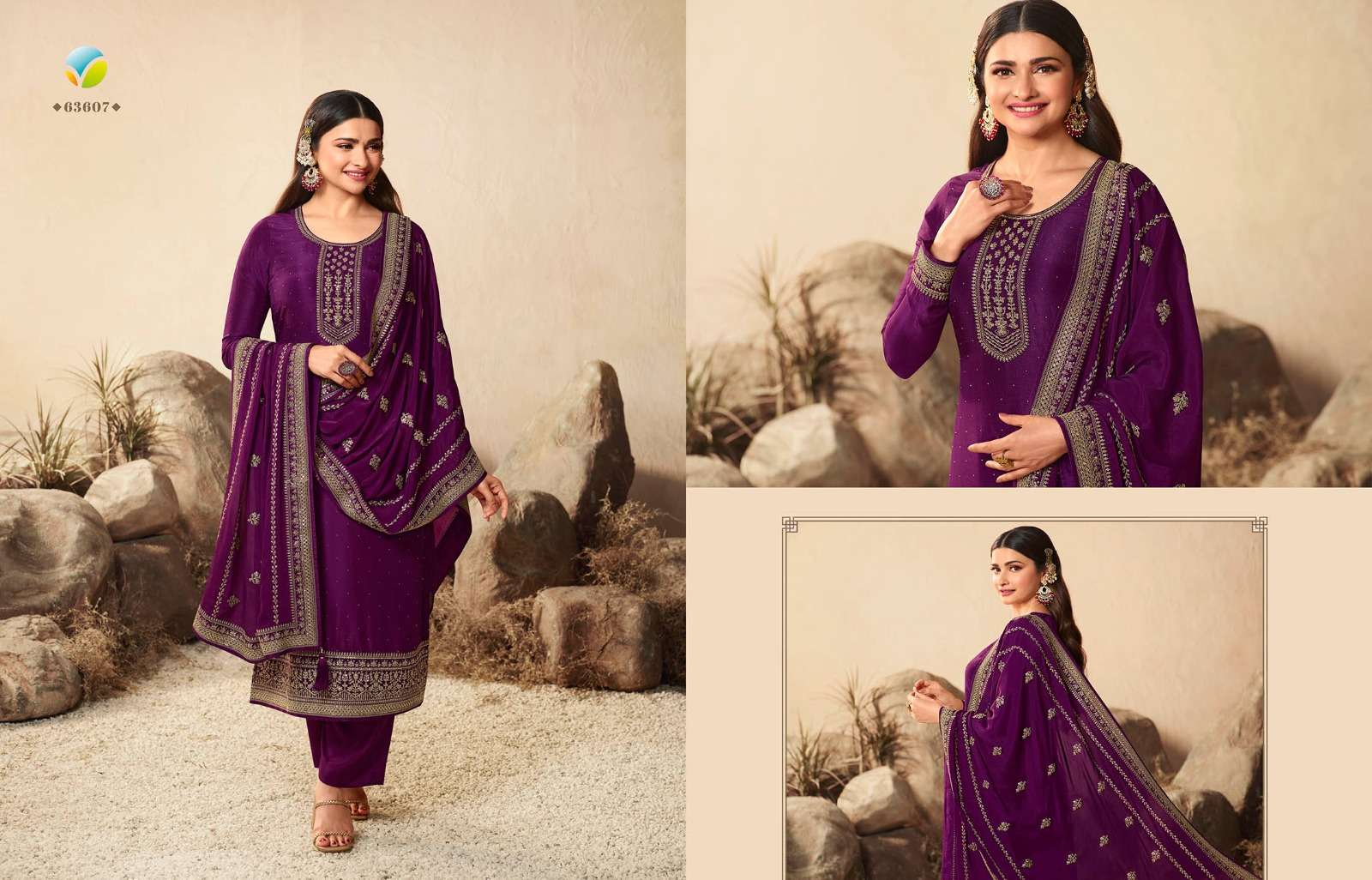 Kaseesh Geet Vol-2 By Vinay Fashion 63601 To 63608 Series Designer Festive Suits Beautiful Fancy Colorful Stylish Party Wear & Occasional Wear Dola Silk Embroidered Dresses At Wholesale Price