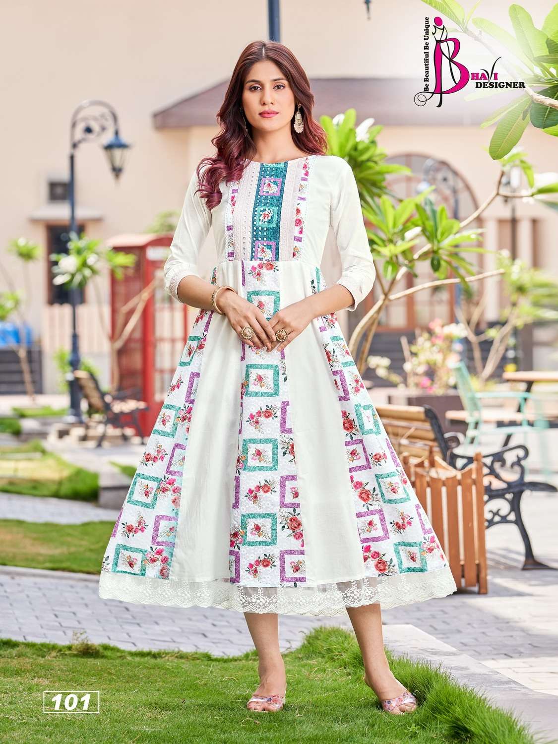 Breeze By Bhavi Designer 101 To 103 Series Beautiful Stylish Fancy Colorful Casual Wear & Ethnic Wear Fancy Kurtis At Wholesale Price
