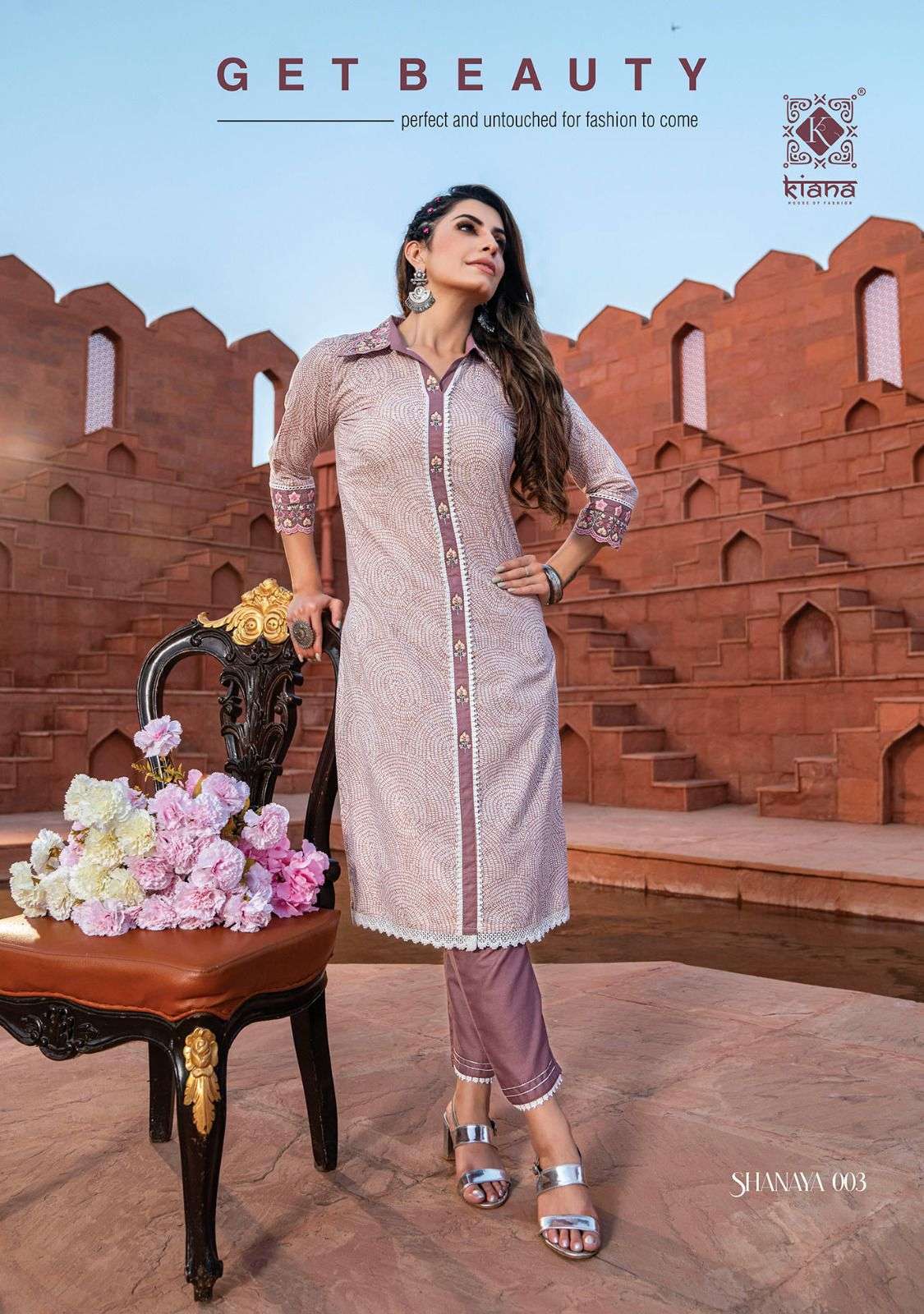 Shanaya By Kiana 001 To 005 Series Beautiful Stylish Fancy Colorful Casual Wear & Ethnic Wear Pure Cotton Kurtis With Bottom At Wholesale Price