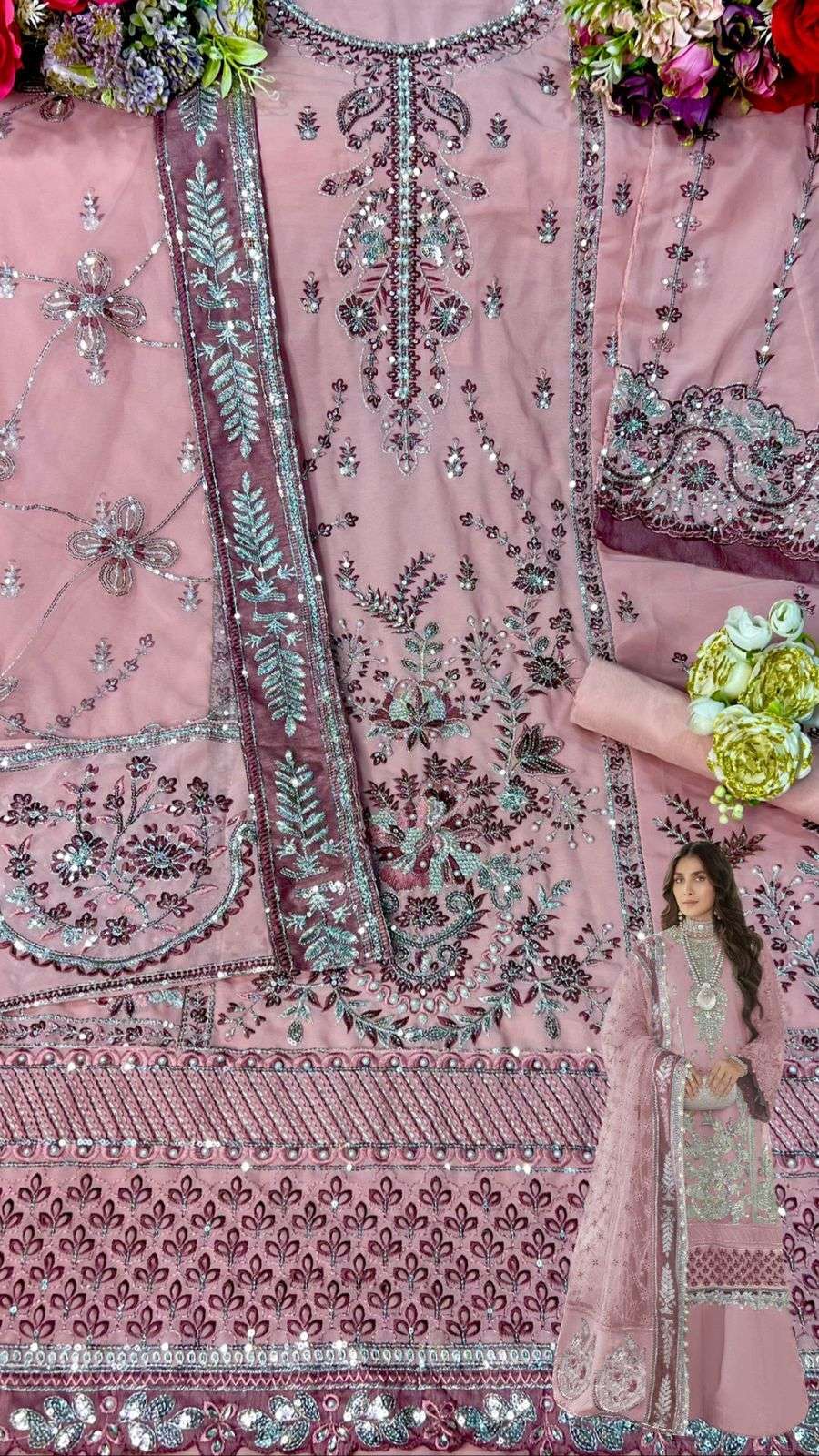 Shanaya Hit Design S-128 Colours By Shanaya Fashion S-128-A To S-128-D Series Pakistani Suits Beautiful Fancy Colorful Stylish Party Wear & Occasional Wear Faux Georgette With Embroidery Dresses At Wholesale Price